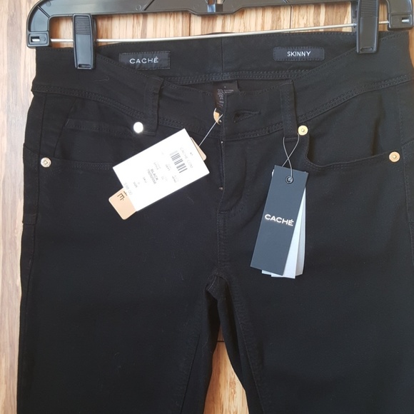 NWT CACHE black Contour collection skinny jeans - Picture 2 of 4